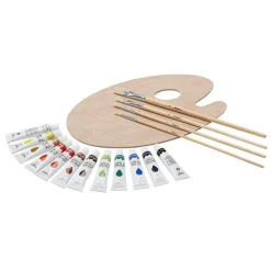 Acrylic Paint and Tabletop Easel Set