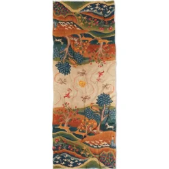 American Folk Art Landscape Oblong Scarf