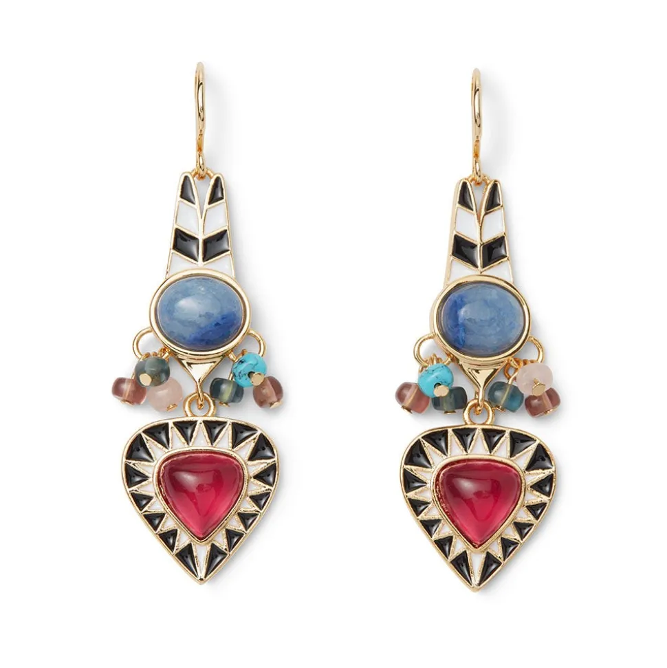 Atef Crown Statement Drop Earrings