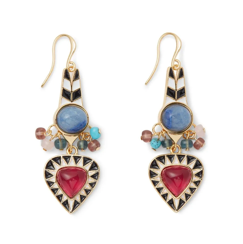 Atef Crown Statement Drop Earrings