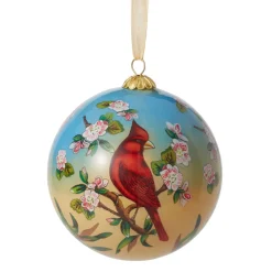 Birds of America Hand-Painted Glass Ornament Set