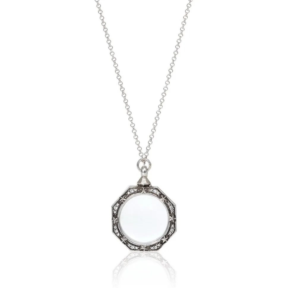 Celestial Octagonal Magnifier Pendant Necklace