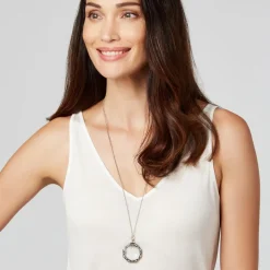 Celestial Octagonal Magnifier Pendant Necklace