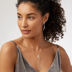 Celestial Symbols Linear Drop Earrings