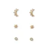 Celestial Symbols Stud Earrings Set