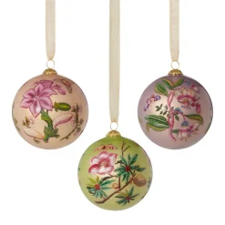 Chelsea Botanicals Hand-Painted Glass Ornament Set