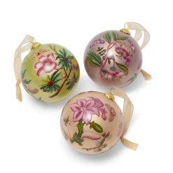 Chelsea Botanicals Hand-Painted Glass Ornament Set
