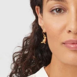 Chinese Bird Drop Earrings