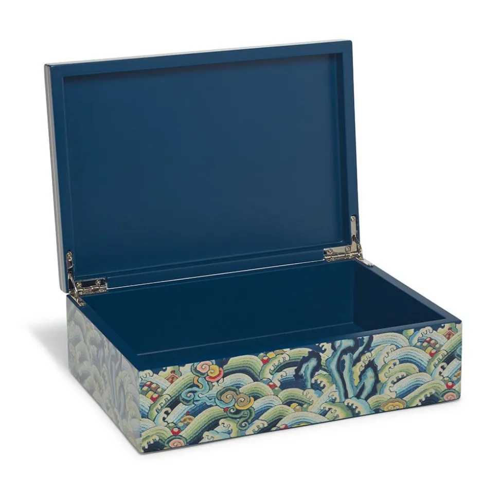 Chinese Dragon Rank Badge Lacquer Box