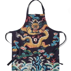 Chinese Dragon Rank Badge Apron and Tea Towel Set