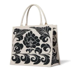 Chinese Peony Oversize Structured Tote
