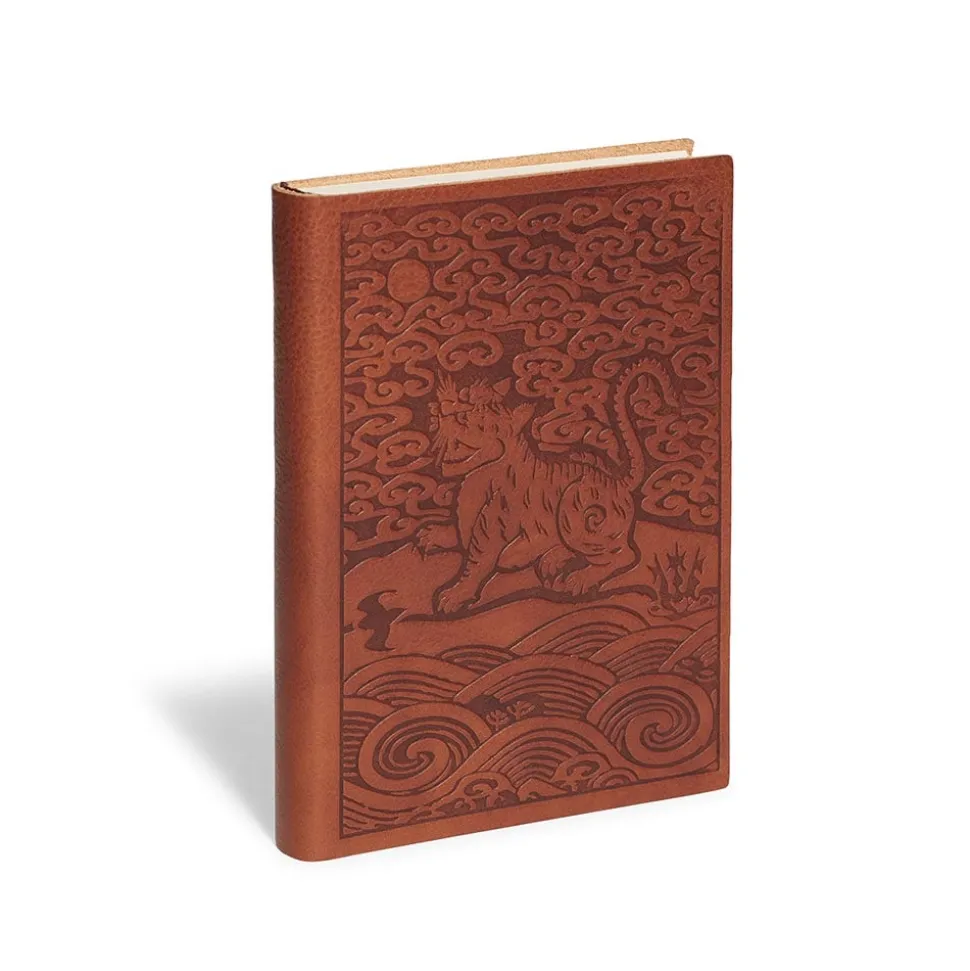 Chinese Tiger Rank Badge Leather Journal