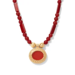 Classical Carnelian Pendant Necklace