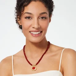 Classical Carnelian Pendant Necklace