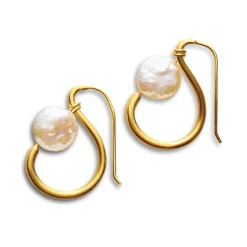 Coin Pearl Earrings
