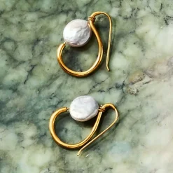 Coin Pearl Earrings