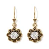 Crystal Rosette Drop Earrings