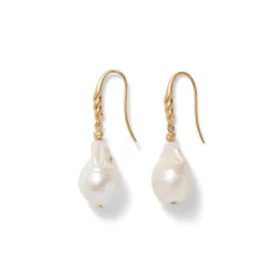 Cypriot Twist Pearl Drop Earrings