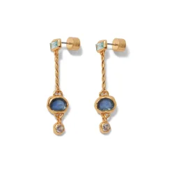Cypriot Twist Triple-Drop Earrings