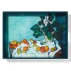 Cézanne Apples and Primroses Rectangular Lacquer Tray