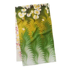 Daisy Garden Marbled Paper Oblong Silk Scarf