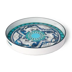 De Morgan Stylized Dragons Lacquer Tray