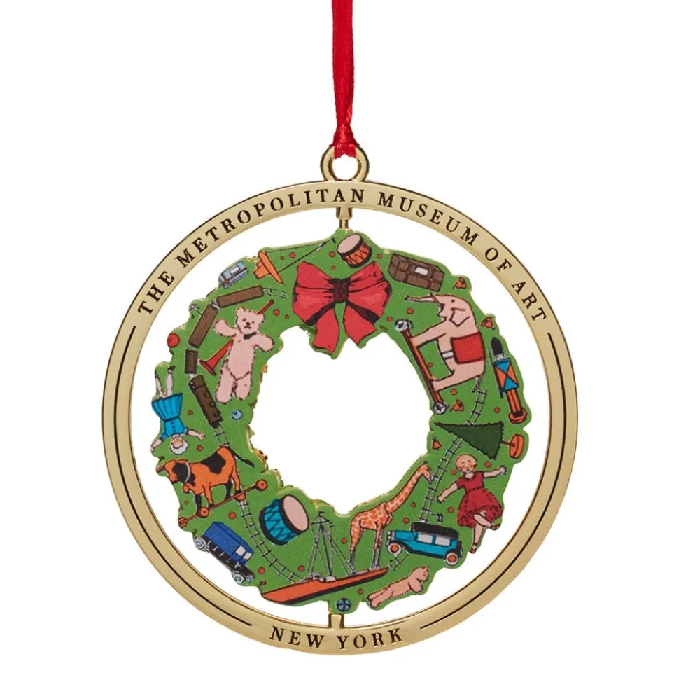 December Wreath Spinning Ornament