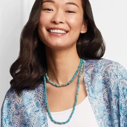 Egyptian Hathor Turquoise Long Necklace