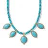 Egyptian Hathor Turquoise Multi-Drop Necklace