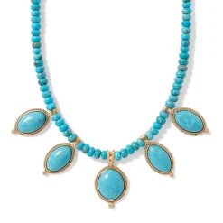 Egyptian Hathor Turquoise Multi-Drop Necklace