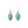 Egyptian Hathor Turquoise Drop Earrings