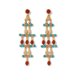 Egyptian Nefer Amulet Chandelier Earrings