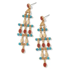 Egyptian Nefer Amulet Chandelier Earrings