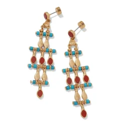 Egyptian Nefer Amulet Chandelier Earrings