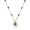 Etruscan Lapis Pendant Necklace