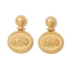 Etruscan Lion Drop Earrings