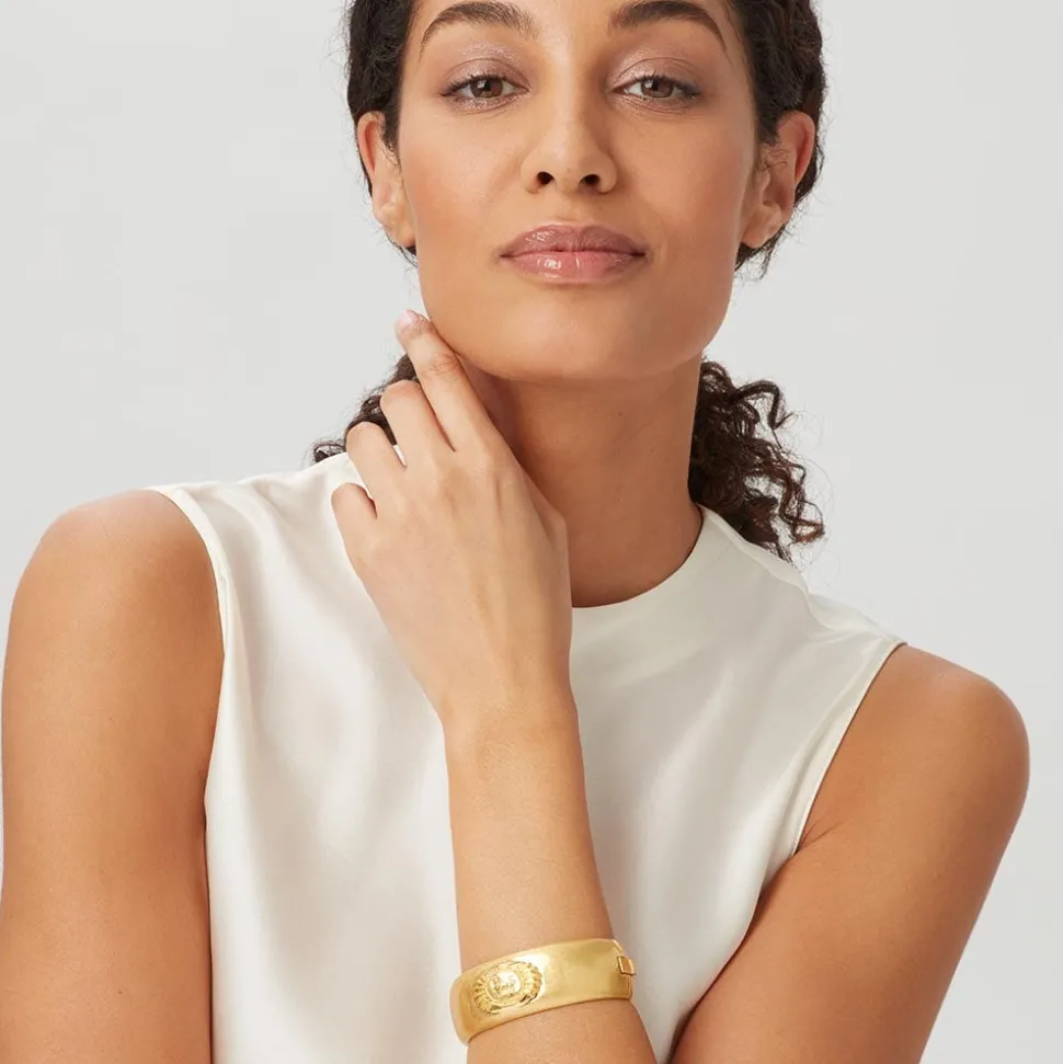 Etruscan Lion Hinged Cuff Bracelet