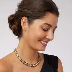 European Buckle Enamel Collar Necklace