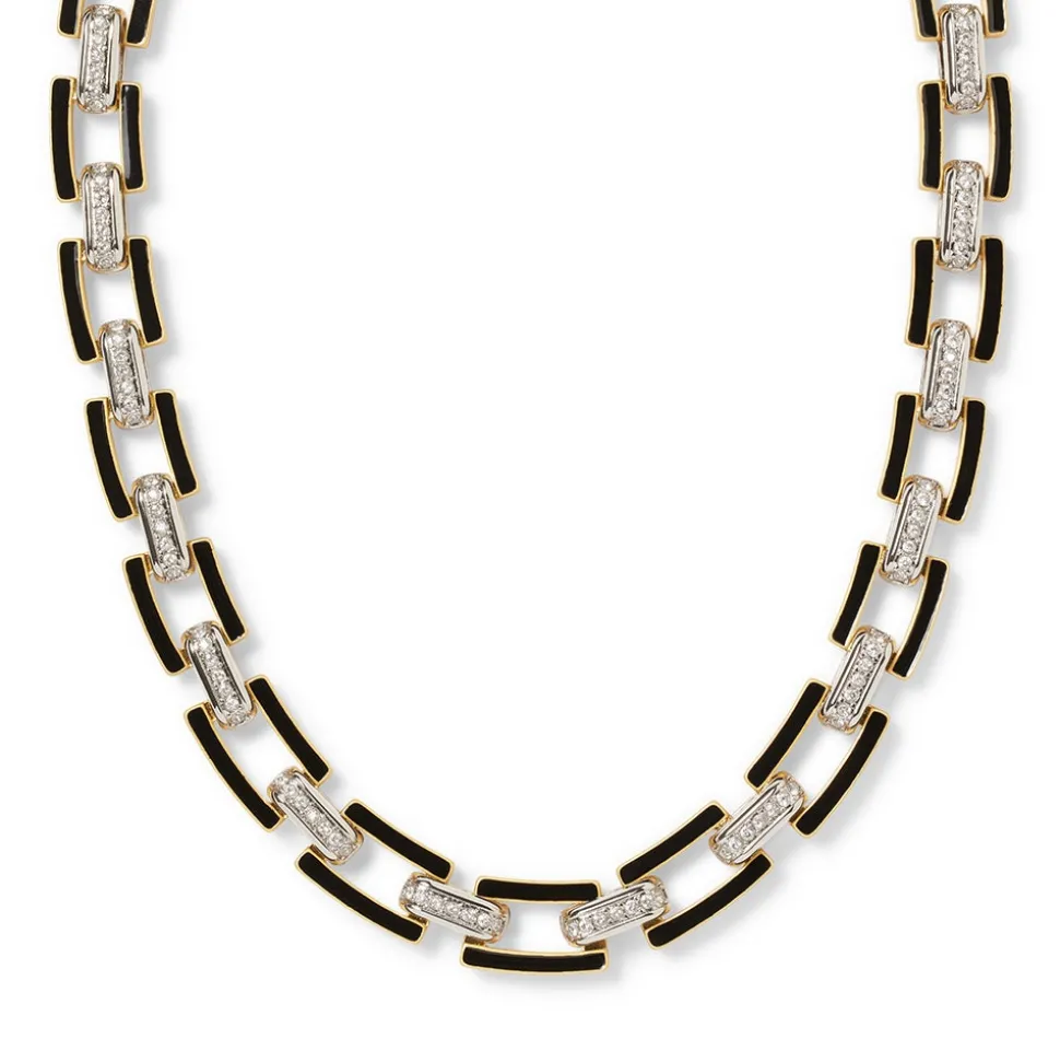European Buckle Enamel Collar Necklace
