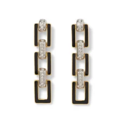 European Buckle Enamel Drop Earrings