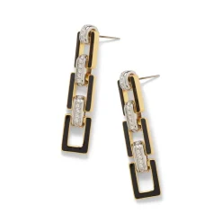 European Buckle Enamel Drop Earrings