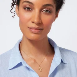 Filipino Pearl Cross Pendant Necklace