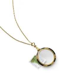 Hand-Enameled Magnifier Pendant Necklace