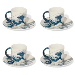 Hokusai Great Wave Espresso Cup and Saucer