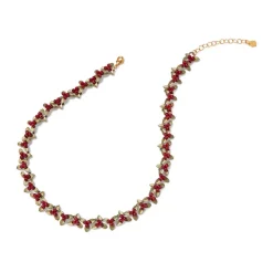 Holly Berry Jade Statement Necklace