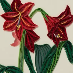 Hybrid Amaryllis Quilled Holiday Card