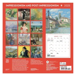 Impressionism and Post-Impressionism Wall Calendar 2025