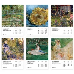 Impressionism Gardens Plexiglass Calendar Refill 2025