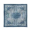Iranian Vase Carpet Blue Cotton-and-Silk Pocket Square