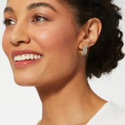 Iznik Cintamani Enamel Hoop Earrings